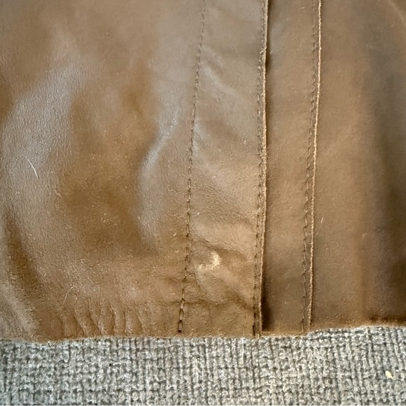 Etcetera Women Brown Genuine Leather Asymmetrical Snap Jacket Size 4 Taupe Moto - Picture 13 of 15